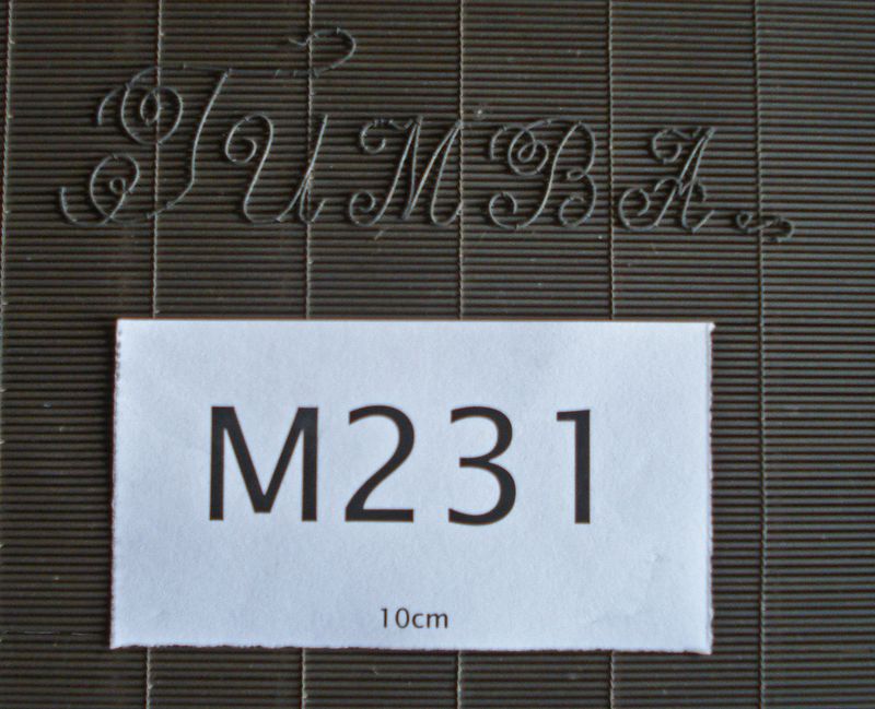 B231d Tumba lettering