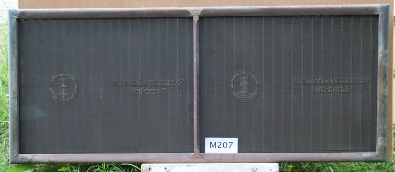 M 207 a Waterlow & Sons Ltd London - 2 sheet mould