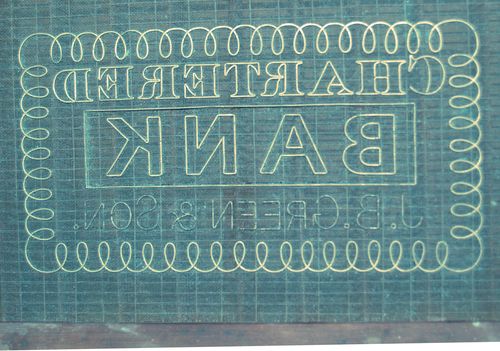 M261d J B Green & Son bank note sampler - Chartered Bank